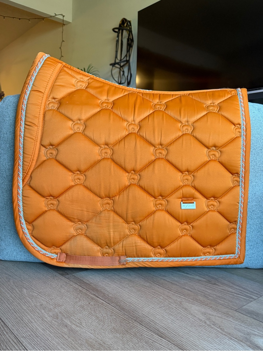 PS of Sweden Sunset Orange Saddle Pad dressage full